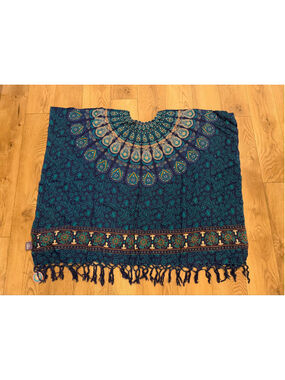 Unbranded | Tops | New Boho Festival Mandala Fringe Poncho Top | Poshmark